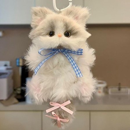 Kawaii Plysj Kattunge Håndlaget DIY Anheng Materialsett Jenter 10