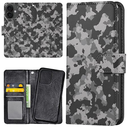 iPhone 16 - Plånboksfodral/Skal Kamouflage