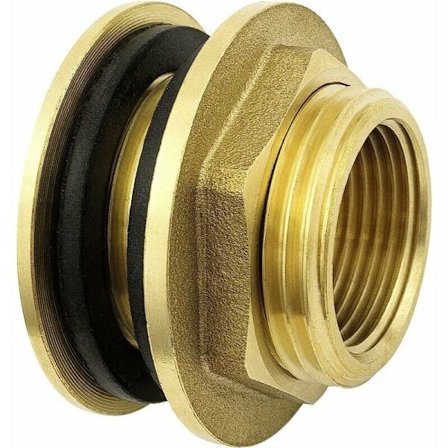 3/4 tommer bulkhead bøsning lavet af messing i høj kvalitet til vandhaner, regnvandstønder, beholdere, IBC tank LO-Ron