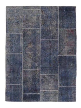 Patchwork Tæppe Moderne Sort/Mørkegrå (Uld, Persien)