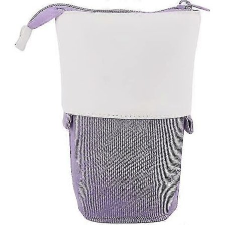 Teleskopisk Penalhus, Stående Penneholder, Pop Up Pennepose, Transformer Penneholder Corduroy, Stationery Organizer Til Studerende Skole Kontor Lilla