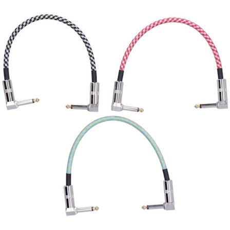 3 stk. Gitar Effekt Pedal Kabler Kobling Musikkinstrument Tilbehør 32 X 1.5 X 0.47cm