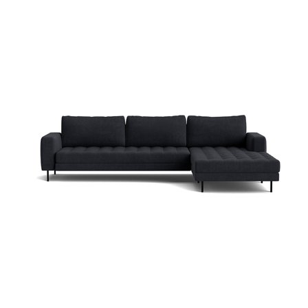 Rouge XL chaiselong sofa, højrevendt - Wind Antracit - 310x185x89cm - Blød/Medium komfort, vendbare ryghynder & pulverlakerede metalben - Sofa, 
