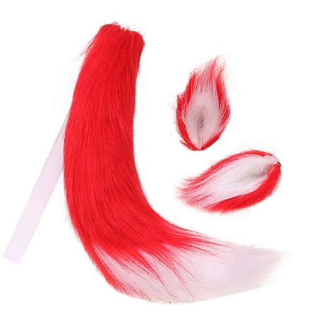 Fuskepels-katt rev Wolf-furry hale og ører til Halloween