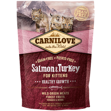 Carnilove - Cat Salmon & Turkey Kittens 400 g - Katt - Kattefôr & kattemat - Tørrfôr for katt - ZOO.no