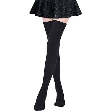 Extra långa bomullslårhöga knästrumpor