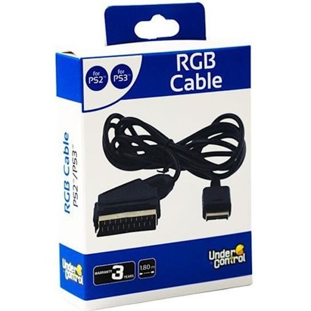 Scart-kaapeli - Yhteensopiva PS2/PS3 - 1,8m - Kullattu liitäntä - Langallinen - Monialustainen