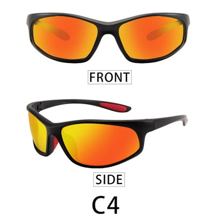 2 stk Røde Polariserte Sports Solbriller UV400 Beskyttelse, Menn og Kvinner