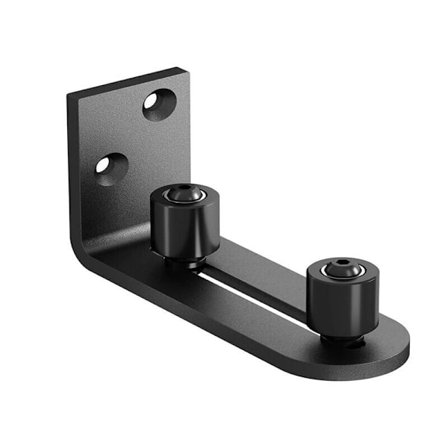 Kampanje gulvguide skyvedørsvegger veggmontert justerbare kulelagre guide svart- 120×50×60MM--