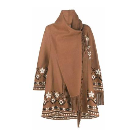 Ermanno Scervino - Capes Och Ponchos - Brun - Dam - Storlek: S, Dam, Storlek: S