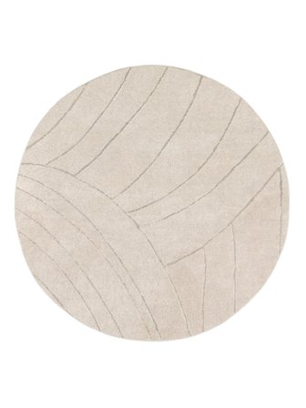Talloy Beige Rund Oeko-Tex Teppich
