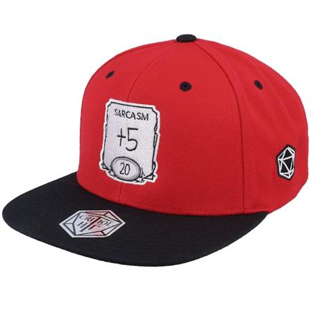 Critiql Hit - Sarcasm Ability Red/Black Snapback Snapback Red Cap - @ Hatstore