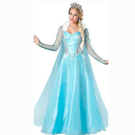 Voksen Prinsesse Anna Elsa Kostyme Jul Cos Fancy Dress Outfit -a