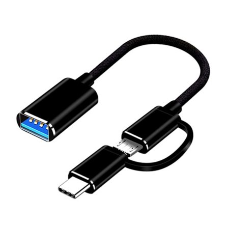 2-i-1 USB-C Micro USB OTG adapter Android