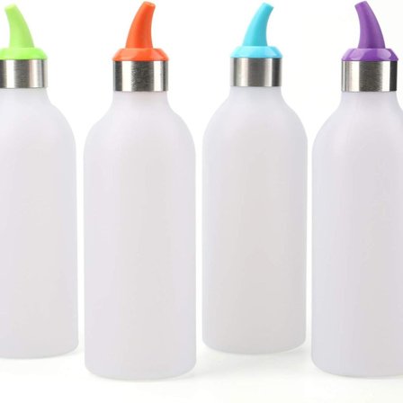 Lawei 4-pakning med klemmeflasker Klemmeflaske krydderflaske med lokk og KLB