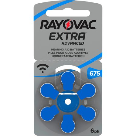 Rayovac Extra Advanced act 675 høreapparatbatteri 6 stk