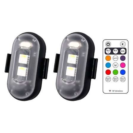 Färger LED Strobe Lights Flygplan Ljus 2PCS 2ST-WELLNGS