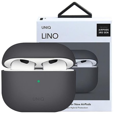 UNIQ-deksel for Lino AirPods 3 gen Silikongrå/askegrå