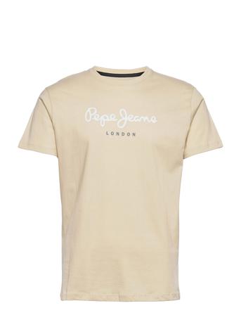 Eggo N T-shirts Short-sleeved Beige Pepe Jeans London