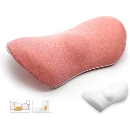 Lændestøttepude, Premium Memory Foam Rygstøttepude (Khan Cloth, Pink)