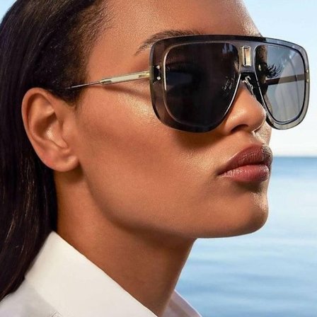 Oversized solbriller metallinnfatning stor pilot glass ramme