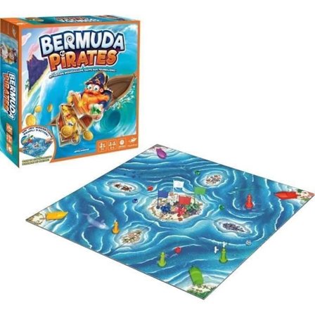 Bermuda Pirates - Asmodee - Magnetisk brætspil - Actionspil for 2 til 4 personer - fra 7 år og opefter