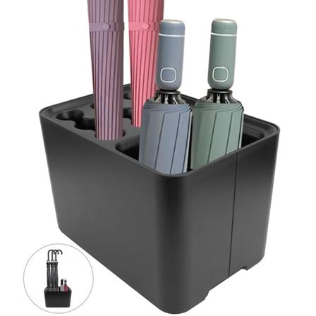 Paraplyställ Paraplyställ För Hall Med Avtagbar Vattenbricka Paraplyställ Paraplyhållare Stor Kapacitet Svart, 15 Medium Fack