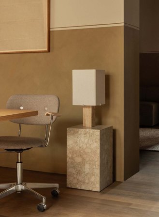 Nonna bordlampe H49 - travertin/sand