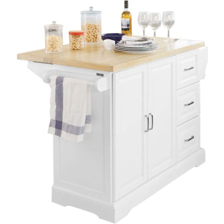 Rootz Extendable Kitchen Island Kitchen - Kaappiseinäkeittiö - Säilytysvaunu kumipuutyötasolla