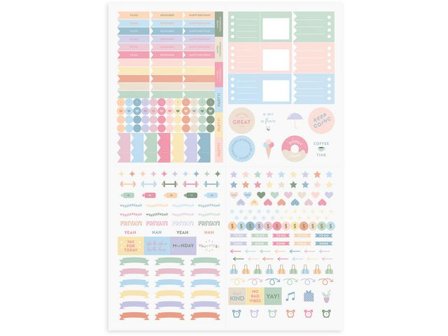 Burde Stickersark Pretty Pastels - Lyreco - Almanackor och kalendrar - Temakalendrar - Kreativitet