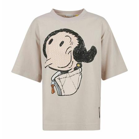Moncler T-Shirts , Beige , Dames , Maat: XS