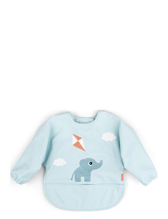 Done by Deer Sleeved Pocket Bib Playground Blue - Blue - ONE SIZE