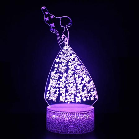 3d Led Nattljus, 16 Färger Skrivbordsdekoration, Usb Touch