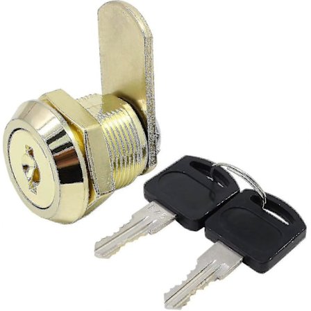 Sikkerheds Postkasse Lås Rustfrit Stål Skabslås Cam Lås Med Samme 16 Mm, Guld OYV