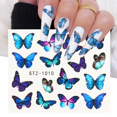 5D Röd Ond Ögonkula Nagelklistermärke Präglad Halloween Dekoration Blod Spindel Design Centipede Skorpion Manikyr Slider LEB5D-K257 STZ-1010