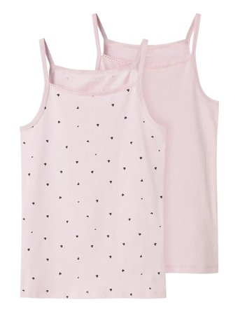 Nkfstrap Top 2P Winsome Hearts Noos Pink Name It