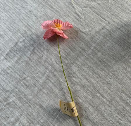Trend Design Kunstig Blomst Valmue Rosa H50