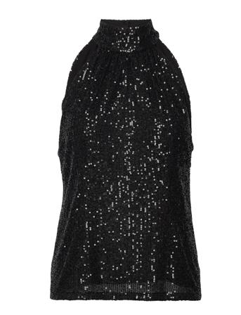 Lupita Top Blus Ärmlös Svart Love Lolita