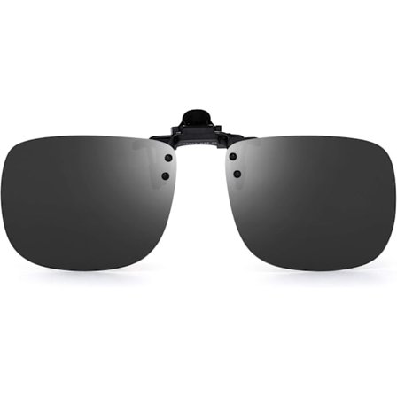 Polariserte clip-on solbriller med rammeløse flip-linser