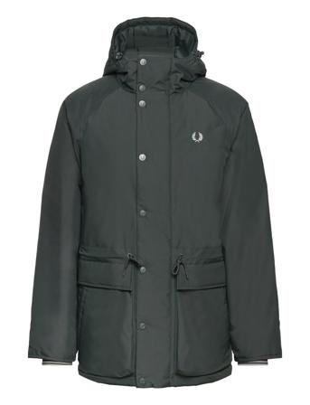 Padded Zip Jacket Parkas Jakke Kakigrønn Fred Perry*Betinget Tilbud