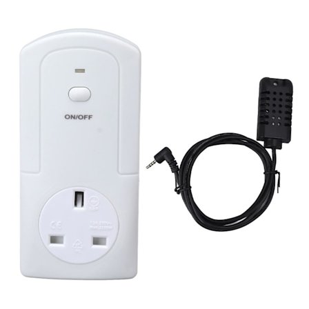 Trådlös Wifi-uttag med termostat för temperaturreglering av uppvärmning och kylning, fuktighetsgivare