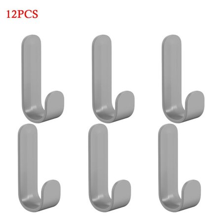 12 KPL Vaatekoukku Muoviset ovenripustimet HARMAA