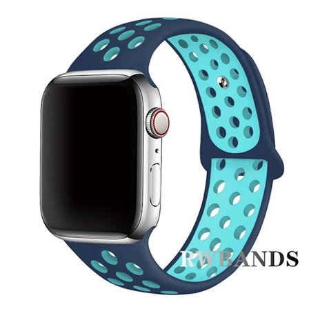 Sportarmband för Apple Watch Band 46mm 44mm 40mm 42-38-41mm 45mm Andningsbart Armband iWatch Series 10 9 8 7 6 SE 5 3 Ultra 2 49mm