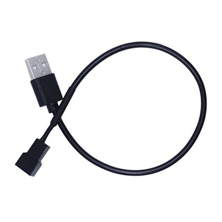 30cm USB hann til 3-pin adapterkabelkontakt for PC datamaskin chassis CPU-vifte