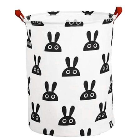 Sød Kanin Bomuld Vasketøjskurv 40x40x50cm Vandtæt Opbevaring til Beskidt Tøj