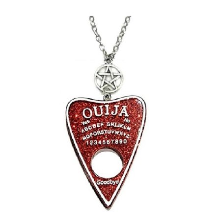 Necklace - Ouija - Pentagram - Acrylic - Red