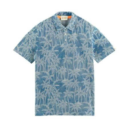 Scotch & Soda, Polo T-shirt Blauw, Heren, Maat:M