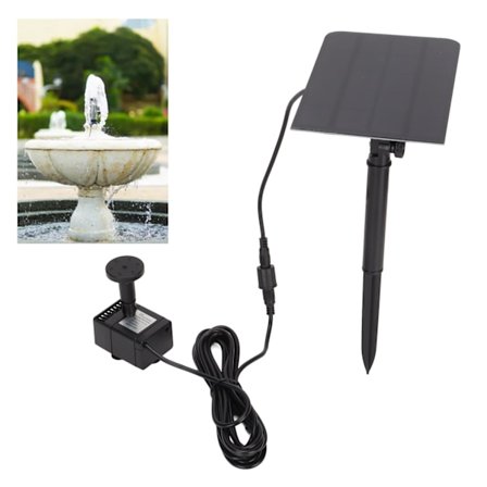 Solcellsfontän dammpump 200L/H sol vattenpump USB-driven landskapsträdgård fontänpump-XF12-