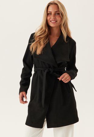 VILA - Vicooley Collar Belt Coat - Kläder - - Bubbleroom