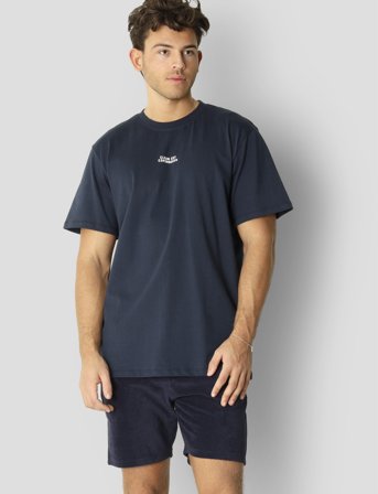 Clean Cut Copenhagen Cohen Brushed Tee Ss - Navy - L